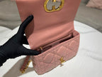 DIOR MEDIUM DIOR CARO BAG ROSE DES VENTS QUILTED MACROCANNAGE CALFSKIN – DOB063
