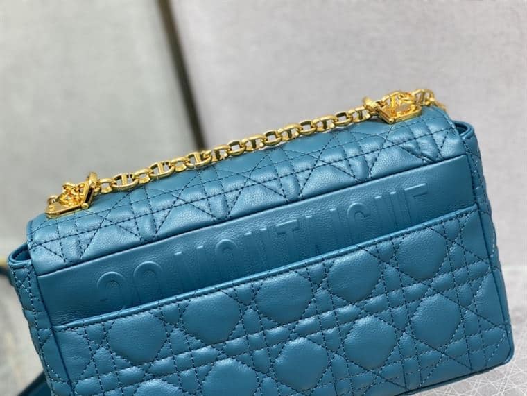 DIOR MEDIUM DIOR CARO BAG ROYAL BLUE SUPPLE CANNAGE CALFSKIN – DOB112