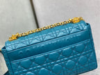 DIOR MEDIUM DIOR CARO BAG ROYAL BLUE SUPPLE CANNAGE CALFSKIN – DOB112