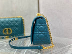DIOR MEDIUM DIOR CARO BAG ROYAL BLUE SUPPLE CANNAGE CALFSKIN – DOB112