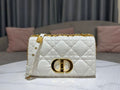 DIOR MEDIUM DIOR CARO BAG WHITE QUILTED MACROCANNAGE CALFSKIN – DOB062