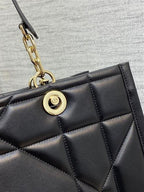 DIOR MEDIUM DIOR ESSENTIAL TOTE BAG BLACK ARCHICANNAGE CALFSKIN – DOB068