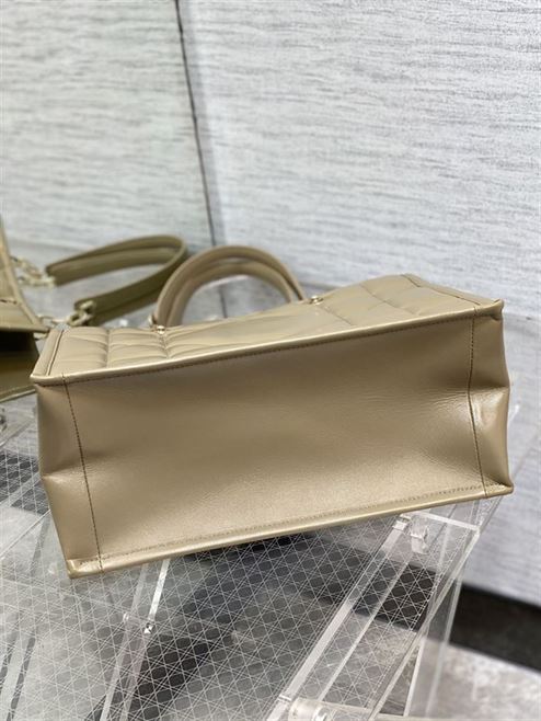 DIOR MEDIUM DIOR ESSENTIAL TOTE BAG BROWN ARCHICANNAGE CALFSKIN – DOB070