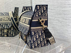 DIOR MEDIUM DIORCAMP BAG BLUE DIOR OBLIQUE EMBROIDERY – DOB077
