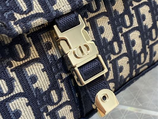 DIOR MEDIUM DIORCAMP BAG BLUE DIOR OBLIQUE EMBROIDERY – DOB077