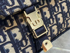 DIOR MEDIUM DIORCAMP BAG BLUE DIOR OBLIQUE EMBROIDERY – DOB077