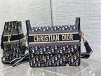 DIOR MEDIUM DIORCAMP BAG BLUE DIOR OBLIQUE EMBROIDERY – DOB077