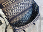 DIOR MEDIUM DIORCAMP BAG BLUE DIOR OBLIQUE EMBROIDERY – DOB077