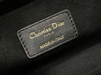 DIOR MEDIUM LADY D-JOY BAG BLACK QUILTED EFFECT LAMBSKIN WITH ORNAMENTAL MOTIF – DOB059