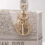 DIOR MEDIUM LADY D-LITE WHITE BAG – DOB010