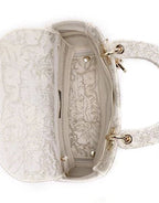 DIOR MEDIUM LADY D-LITE WHITE BAG – DOB010