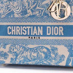 DIOR MEDIUM LADY D-LITE BAG CORNFLOWER BLUE TOILE DE JOUY EMBROIDERY – DOB009