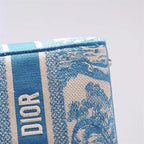 DIOR MEDIUM LADY D-LITE BAG CORNFLOWER BLUE TOILE DE JOUY EMBROIDERY – DOB009