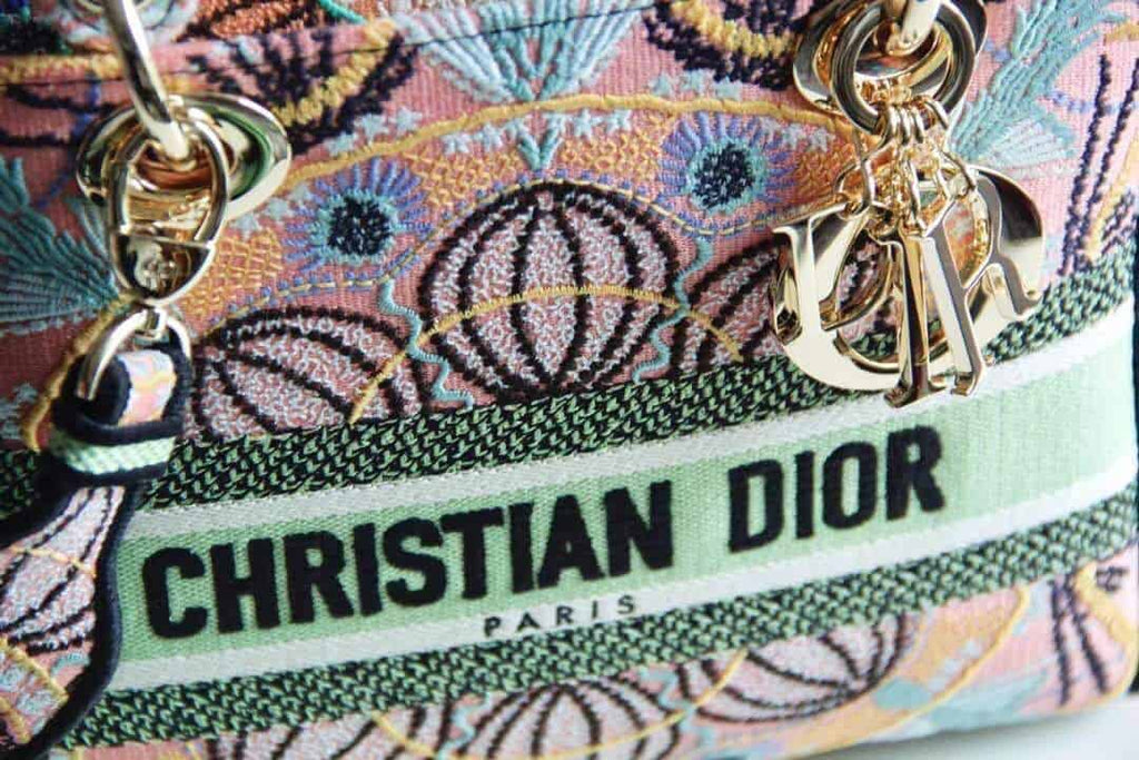 DIOR MEDIUM LADY D-LITE BAG IN MULTICOLOR LIGHTS EMBROIDERY – DOB017