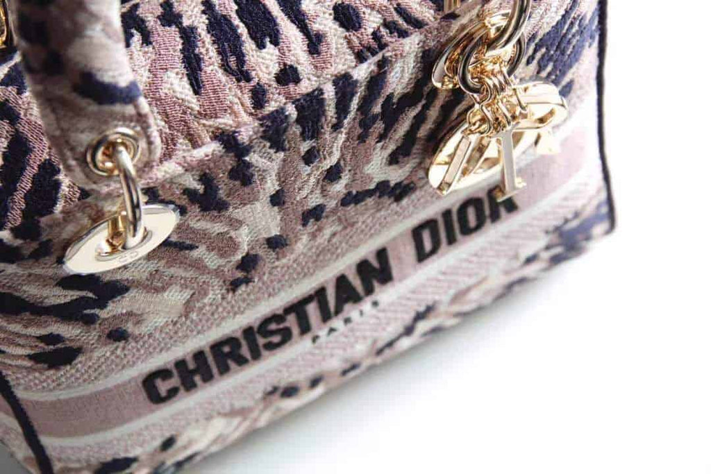 DIOR MEDIUM LADY D-LITE BAG IN MULTICOLOR TIE EMBROIDERY – DOB016