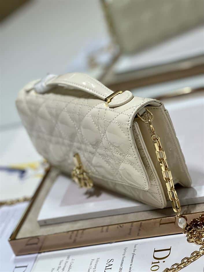 DIOR MISS DIOR MINI BAG BEIGE CANNAGE LAMBSKIN – DOB054