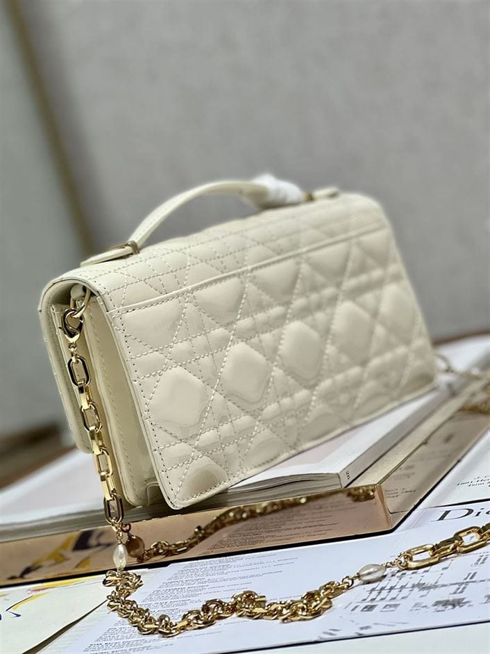 DIOR MISS DIOR MINI BAG BEIGE CANNAGE LAMBSKIN – DOB054