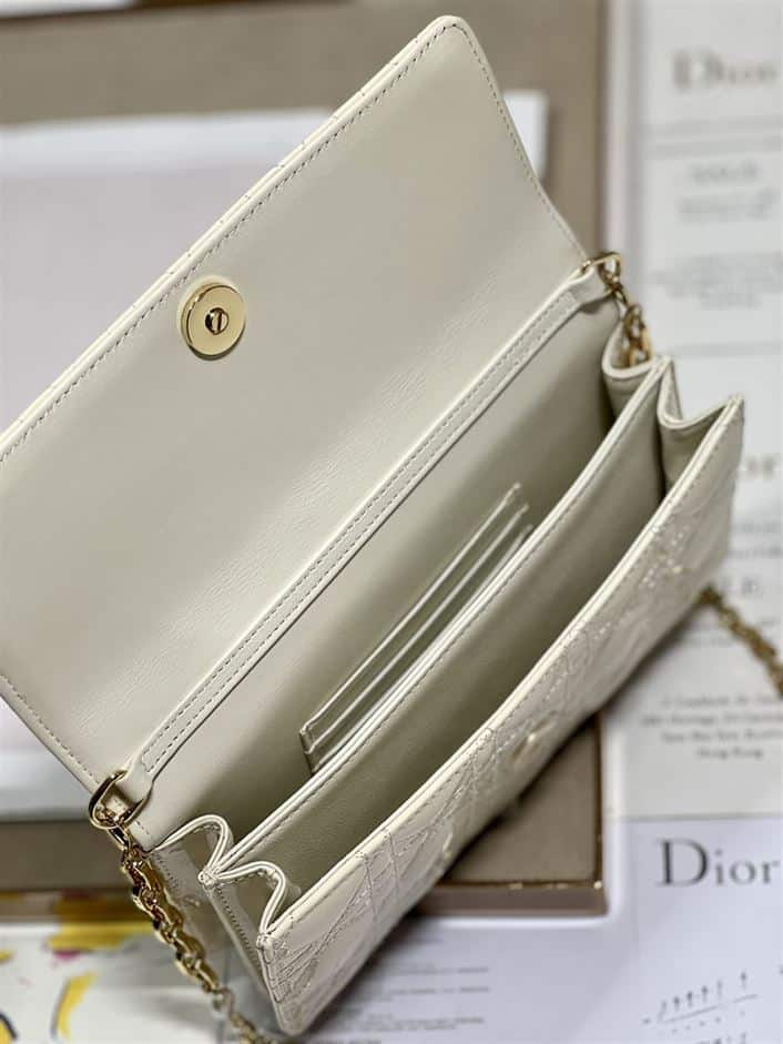DIOR MISS DIOR MINI BAG BEIGE CANNAGE LAMBSKIN – DOB054