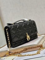 DIOR MISS DIOR MINI BAG BLACK CANNAGE LAMBSKIN – DOB053