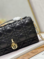 DIOR MISS DIOR MINI BAG BLACK CANNAGE LAMBSKIN – DOB053