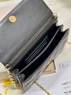 DIOR MISS DIOR MINI BAG BLACK CANNAGE LAMBSKIN – DOB053