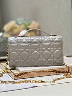 DIOR MISS DIOR MINI BAG GREY CANNAGE LAMBSKIN – DOB058