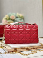 DIOR MISS DIOR MINI BAG RED CANNAGE LAMBSKIN – DOB052