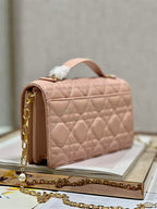 DIOR MISS DIOR MINI BAG ROSE DES VENTS CANNAGE LAMBSKIN – DOB050