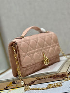 DIOR MISS DIOR MINI BAG ROSE DES VENTS CANNAGE LAMBSKIN – DOB050