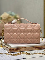 DIOR MISS DIOR MINI BAG ROSE DES VENTS CANNAGE LAMBSKIN – DOB050