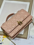 DIOR MISS DIOR MINI BAG ROSE DES VENTS CANNAGE LAMBSKIN – DOB050