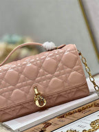 DIOR MISS DIOR MINI BAG ROSE DES VENTS CANNAGE LAMBSKIN – DOB050