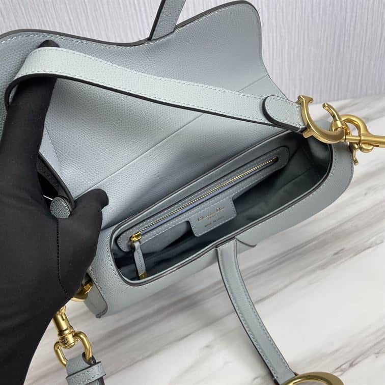 DIOR SADDLE BAG WITH STRAP BLUE – DOB033