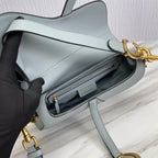 DIOR SADDLE BAG WITH STRAP BLUE – DOB033