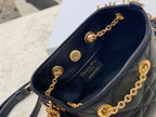 DIOR SMALL DIOR AMMI BAG BLACK SUPPLE MACROCANNAGE LAMBSKIN – DOB046