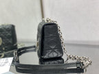 DIOR SMALL DIOR CARO BAG BLACK SUPPLE CANNAGE CALFSKIN – DOB117