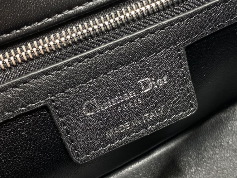 DIOR SMALL DIOR CARO BAG BLACK SUPPLE CANNAGE CALFSKIN – DOB117