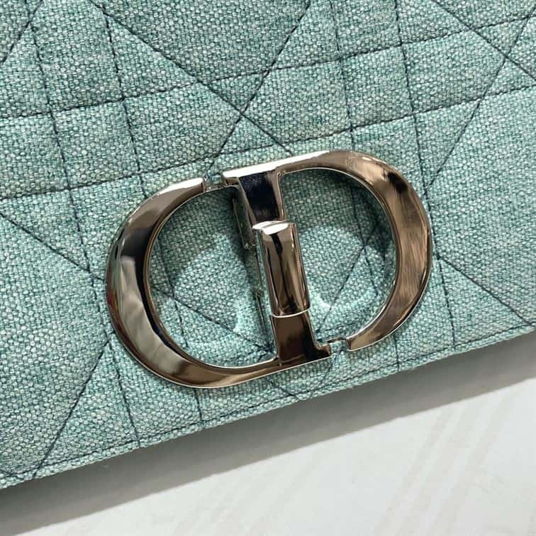DIOR SMALL DIOR CARO BAG BLUE SUPPLE CANNAGE CALFSKIN – DOB074