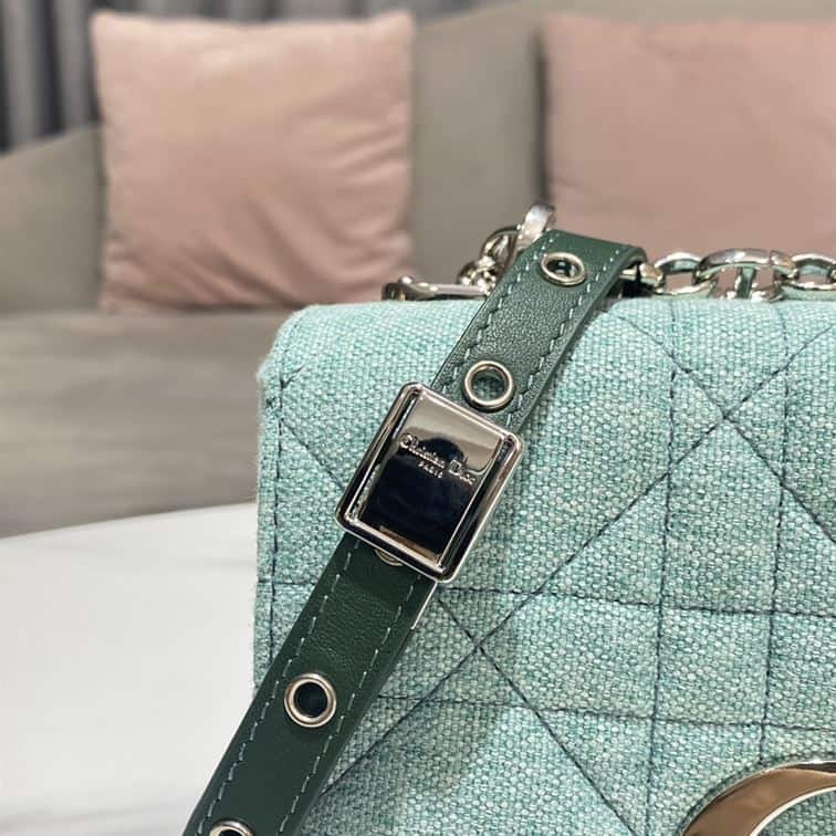DIOR SMALL DIOR CARO BAG BLUE SUPPLE CANNAGE CALFSKIN – DOB074
