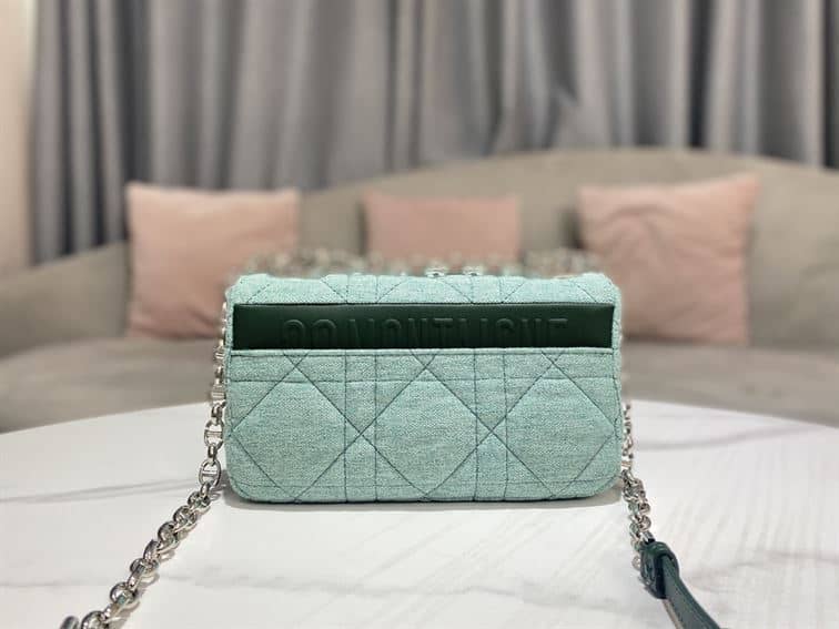 DIOR SMALL DIOR CARO BAG BLUE SUPPLE CANNAGE CALFSKIN – DOB074