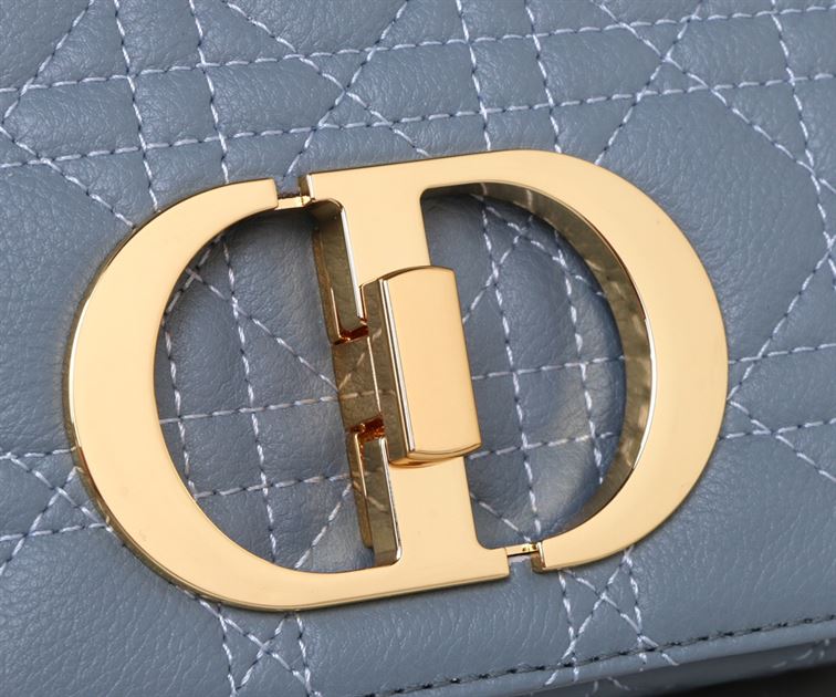 DIOR SMALL DIOR CARO BAG BLUE SUPPLE CANNAGE CALFSKIN – DOB121