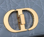 DIOR SMALL DIOR CARO BAG BLUE SUPPLE CANNAGE CALFSKIN – DOB121