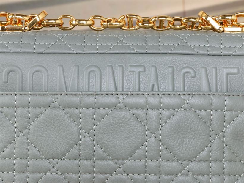 DIOR SMALL DIOR CARO BAG ETHEREAL GRAY SUPPLE CANNAGE CALFSKIN – DOB122