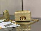 DIOR SMALL DIOR CARO BAG GOLD STONE SUPPLE CANNAGE CALFSKIN – DOB118