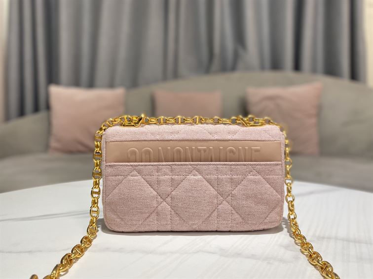 DIOR SMALL DIOR CARO BAG ROSE DES VENTS SUPPLE CANNAGE CALFSKIN – DOB075