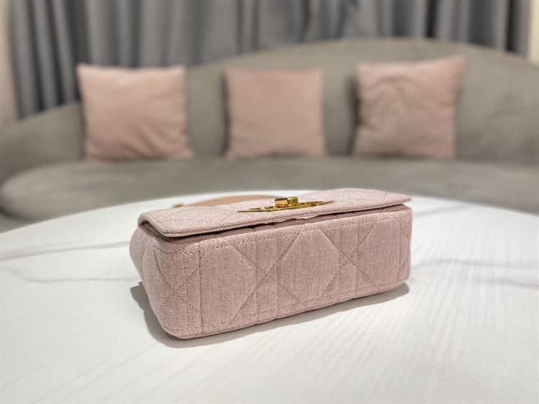 DIOR SMALL DIOR CARO BAG ROSE DES VENTS SUPPLE CANNAGE CALFSKIN – DOB075