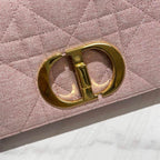 DIOR SMALL DIOR CARO BAG ROSE DES VENTS SUPPLE CANNAGE CALFSKIN – DOB075