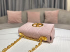 DIOR SMALL DIOR CARO BAG ROSE DES VENTS SUPPLE CANNAGE CALFSKIN – DOB075