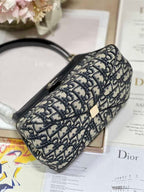 DIOR SMALL DIOR KEY BAG BLUE OBLIQUE JACQUARD – DOB022