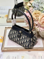 DIOR SMALL DIOR KEY BAG BLUE OBLIQUE JACQUARD – DOB022